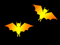 Halloween yellow bats Backgrounds