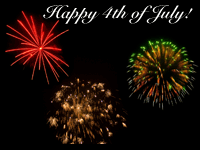 4th of July fireworks background