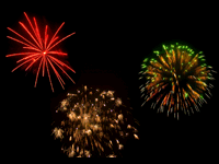 4th of July animated fireworks background