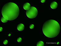 Abstract - green circles on black
