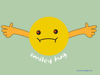 Smiley Hug on green