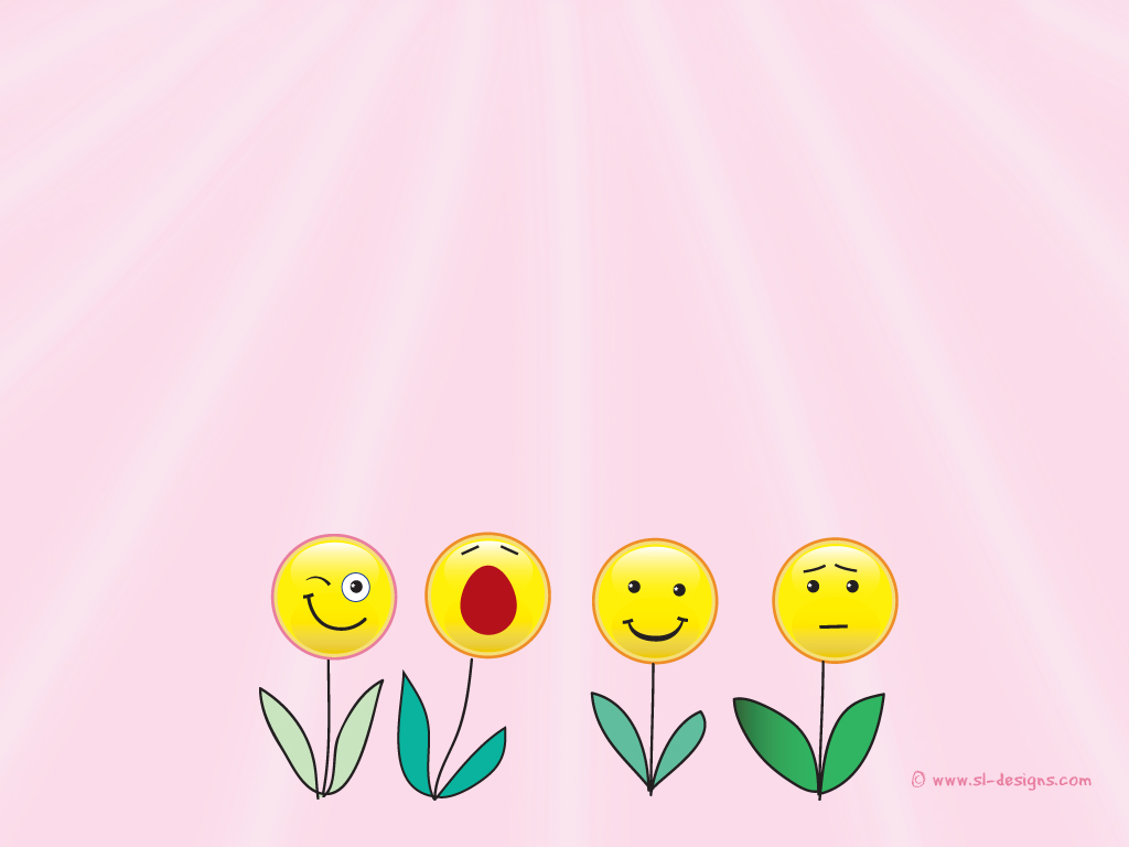 Smiley flowers wallpaper